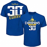 Men's Golden State Warriors 30 Stephen Curry 2017 NBA Champions T-Shirt Royal FengYun,baseball caps,new era cap wholesale,wholesale hats